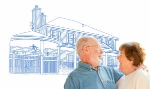 older couple sell large home and downsize